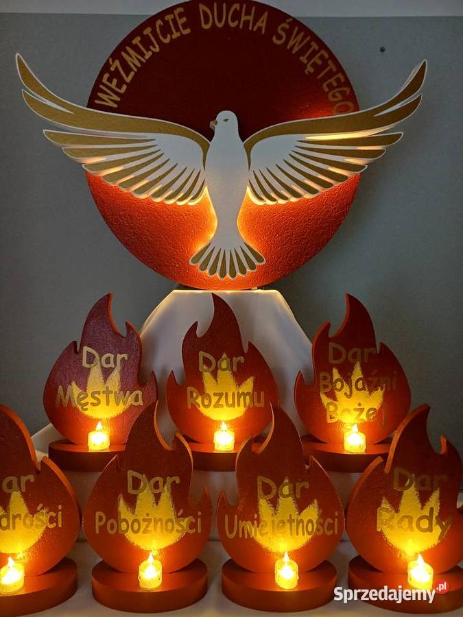 Bierzmowanie dekoracja z podświetleniem zestaw Dobrzyca