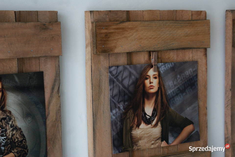 3x ramka drewniana na zdjecie obraz tryptyk Krosno