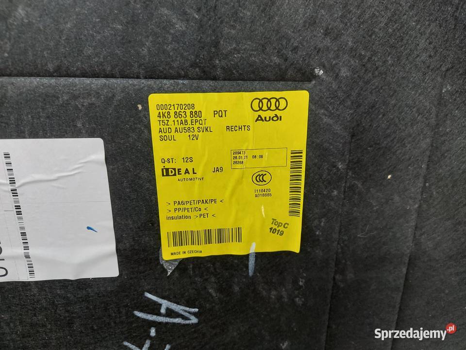 Audi A7 II 4K8 4M0 TFSI TAPICERKA BOCZEK Tapicerki samochodowe