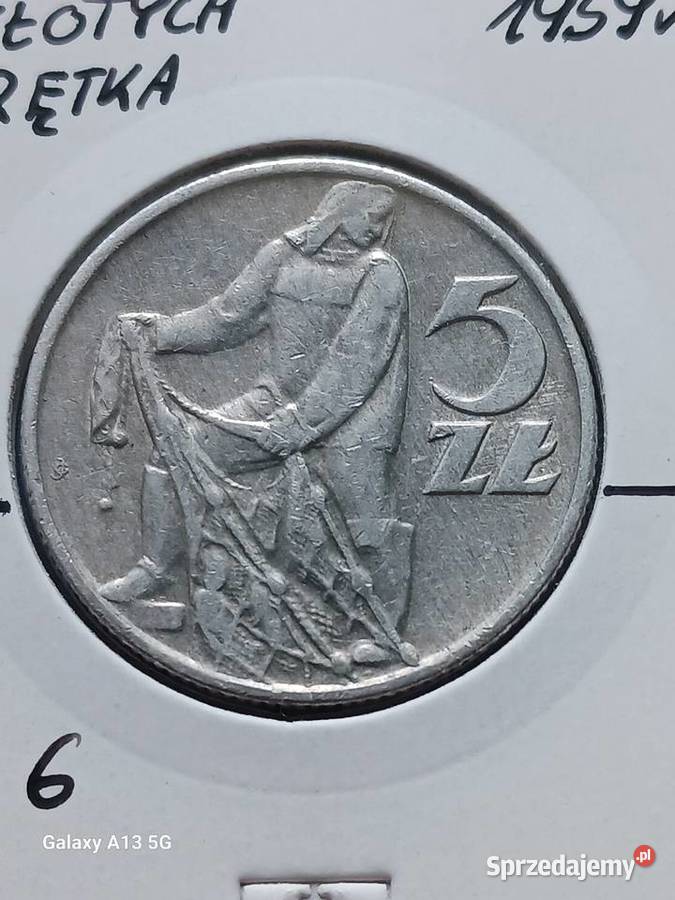 5 Złotych Rybak 1959 r 6 Skrętka Piękne wielkopolskie sprzedam