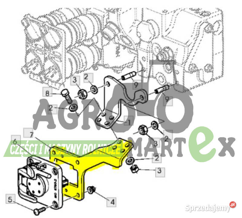 L170753 UCHWYT WSPORNIK ISOBUS JD dolnośląskie Wichrów