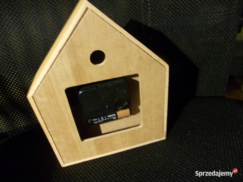 Zegar drewniany Gorge Home w kształcie domku drewno Warszawa