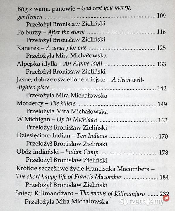 Opowiadania Ernest Hemingway Chełm