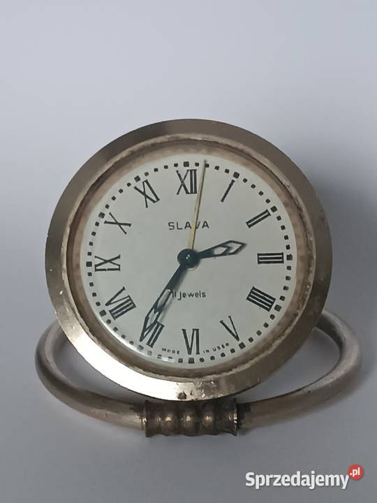 Zabytkowy budzik SLAVA ZSRR radziecki zegar podkarpackie Rzeszów