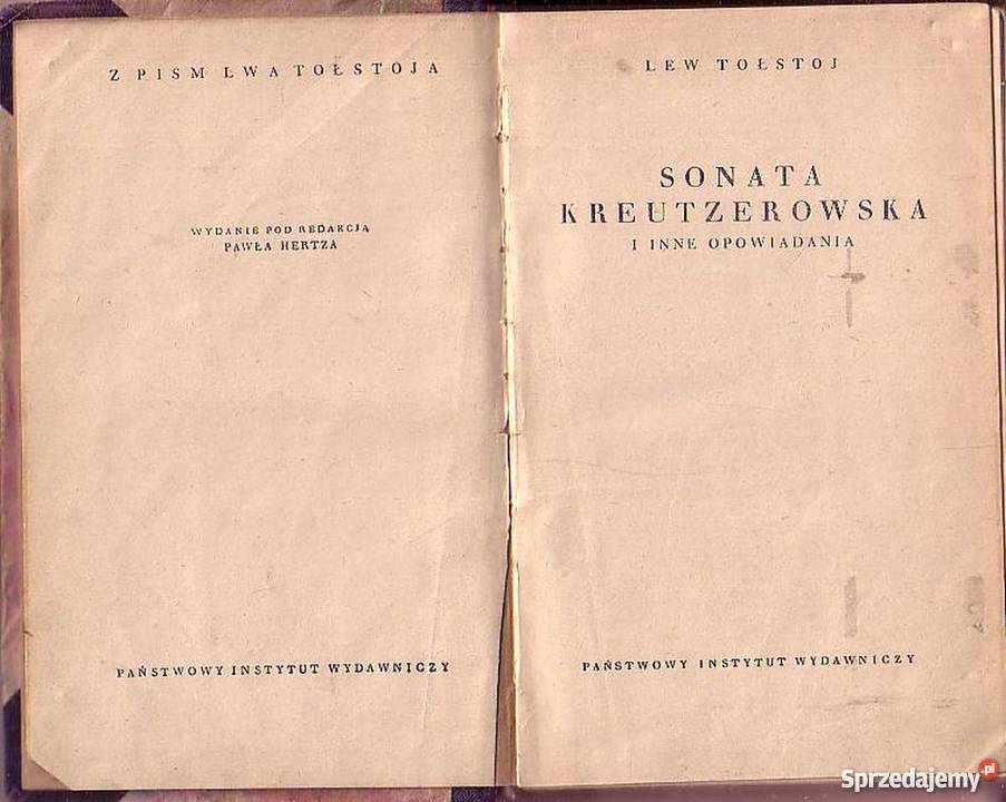 0263 SONATA KREUTZEROWSKA I INNE OPOWIADANIA LEW małopolskie Czyrna