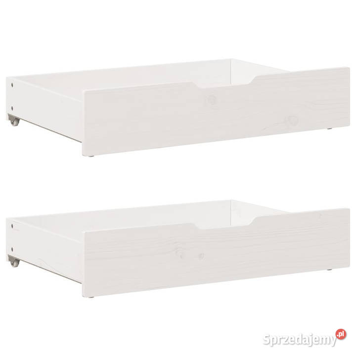 Sofa rozsuwana z szufladami bez materaca białe 203cm Łóżka Dom i Ogród Warszawa