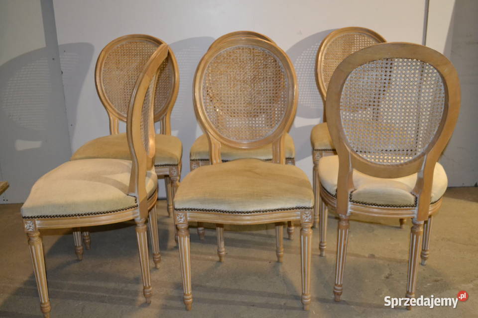 krzesła medaliony 6 rafia Będzin