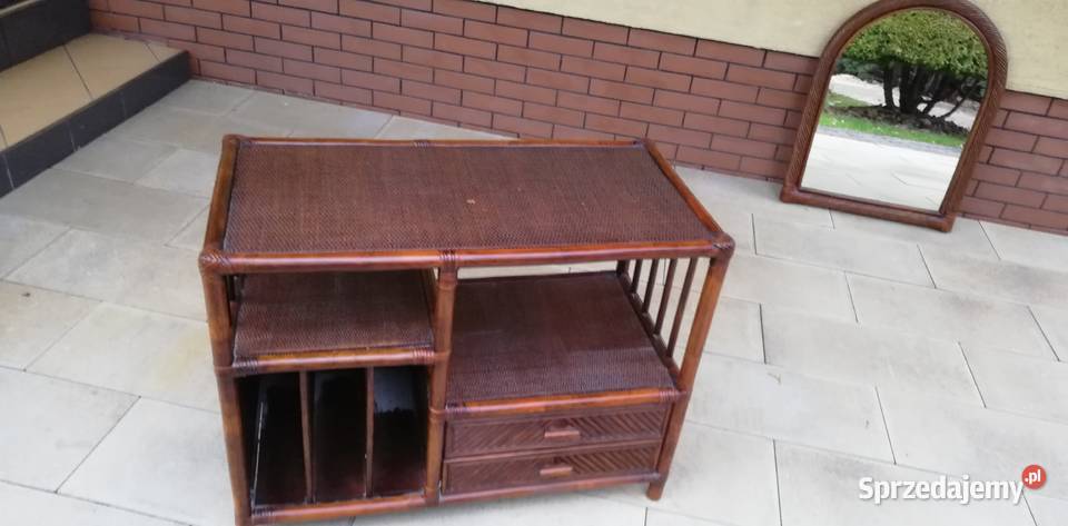 Lustro w rattanowej ramie stylowe ozdobne Garwolin sprzedam