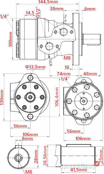 SILNIK Hydrauliczny Do Rębaka 80 3 GR2 BMR OMP Solec Kujawski