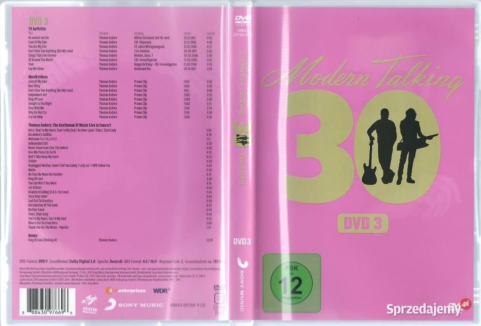 3 DVD Modern Talking 30 2014 Sony Music DVD Kultura i Rozrywka Brwinów