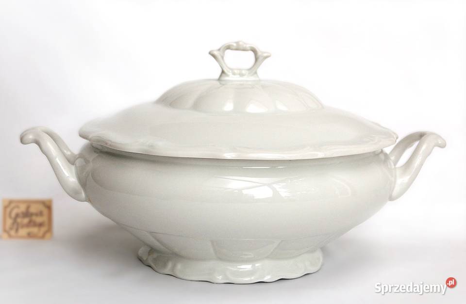 Porcelanowa waza na zupę Tielsch Wałbrzych biała Lublin