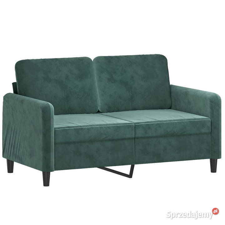 Sofa 2osobowa ciemnozielona 120 tapicerowana sprzedam