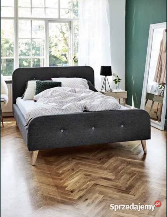 Rama łóżka JYSK w kolorze szarym Poznań