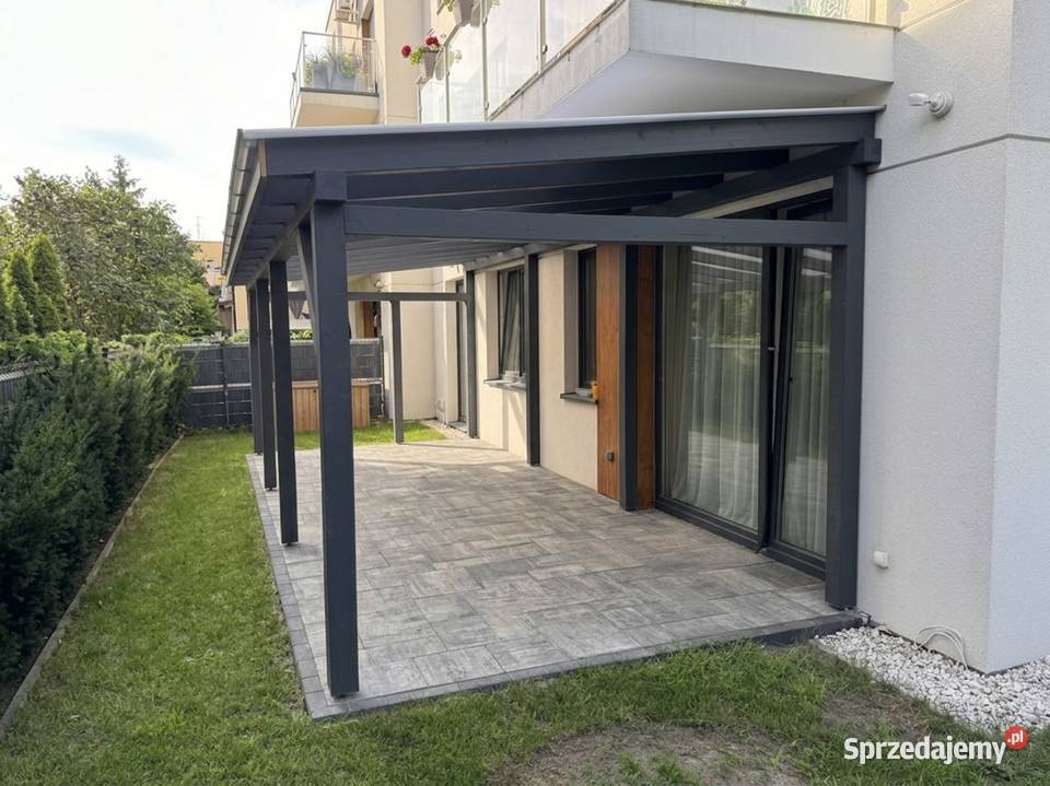 Zadaszenie tarasu, pergola ogrodowa z drewna BSH 7x3 używana 4 miesiące