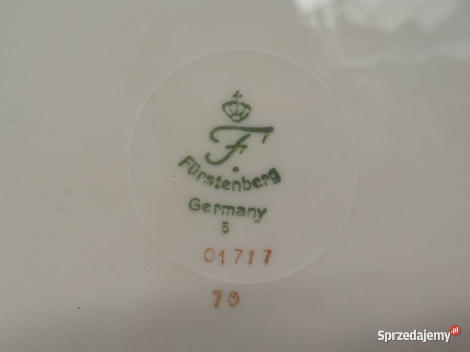 Talerz deserowy Frstenberg Porcelana i szkło wielkopolskie Raszków