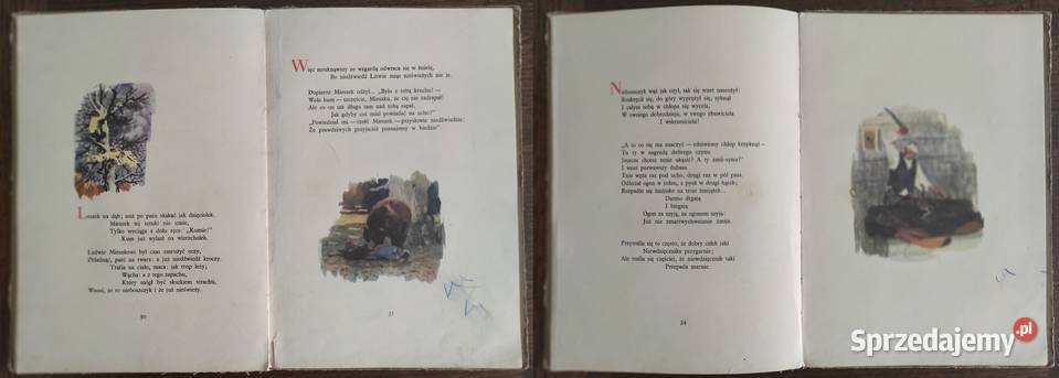 Unikat Adam Mickiewicz Bajki 1953 r Ilustracje Warszawa