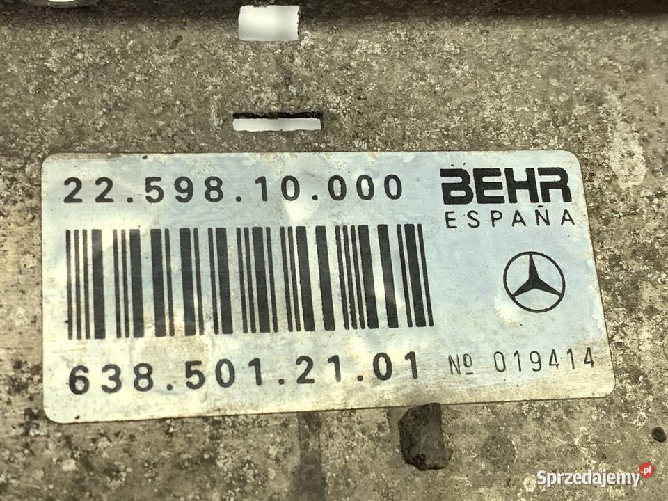 CHŁODNICA WODY MERCEDES W639 23 98 6385012101 podkarpackie