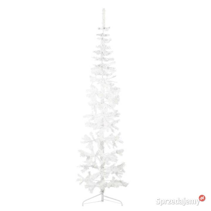 vidaXL Smukła choinka połówka ze stojakiem Warszawa