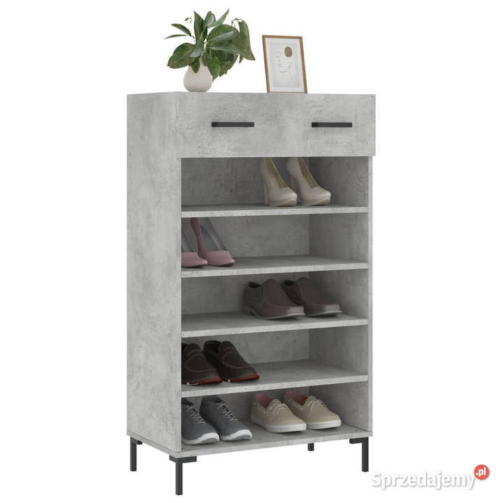 Szafka na buty szarość betonu 60x35x105 WM829616 mazowieckie