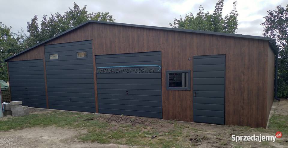 Garaż blaszany 12x6m 11x6 Silverstal Garaże RAL Nysa