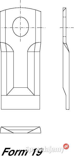 Nożyk kosiarki rotacyjnej lewyprawy 132x50x4 mm małopolskie