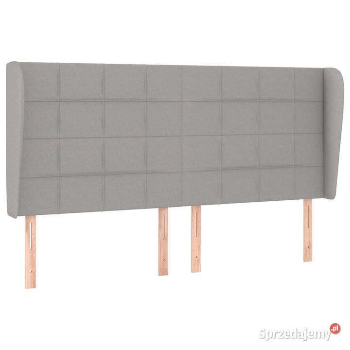 Zagłówek uszak jasnoszary 163x23x118128 tkanina mazowieckie Warszawa