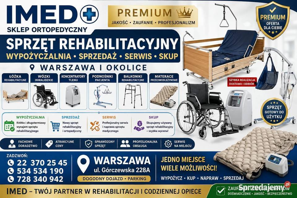 PRZENOŚNY KONCENTRATOR TLENU WYNAJEM WARSZAWA Sprzęt rehabilitacyjny i ortopedyczny