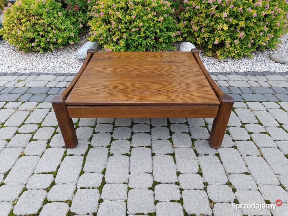 Stolik kawowy drewniany 86x76 wys 32 Ława niska Brzostek