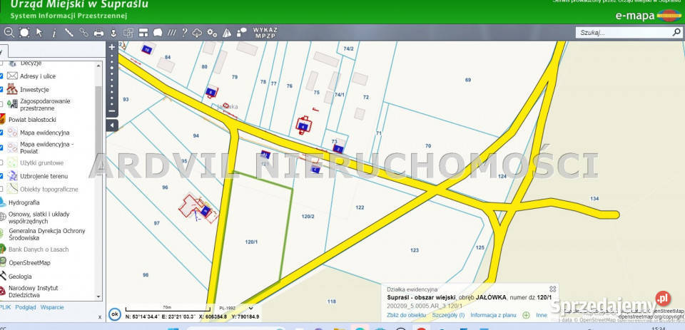 sprzedaży gruntu 5400m Jałówka sprzedam