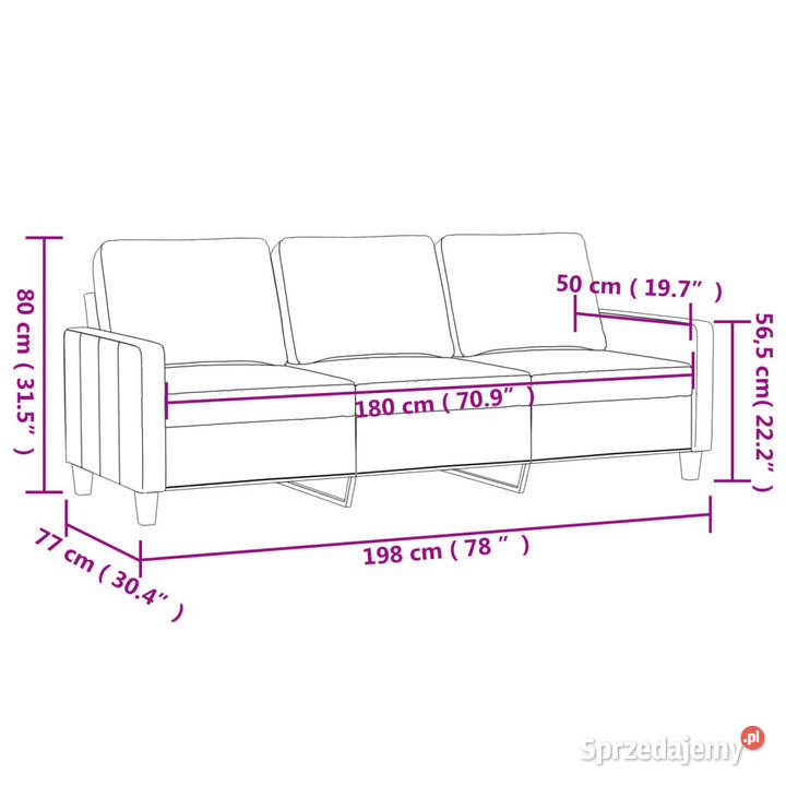 Sofa 3osobowa jasnożółta 180 tapicerowana Warszawa