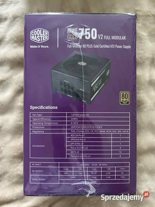 Zasilacz Cooler Master MWE Gold 750w v2