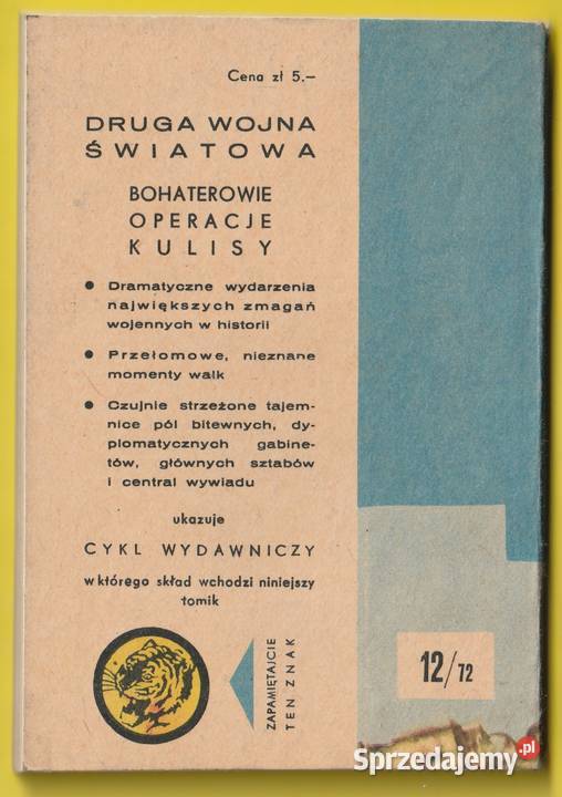 ŻÓŁTY TYGRYS ŻYJĄCE MURY 1972 Łódź