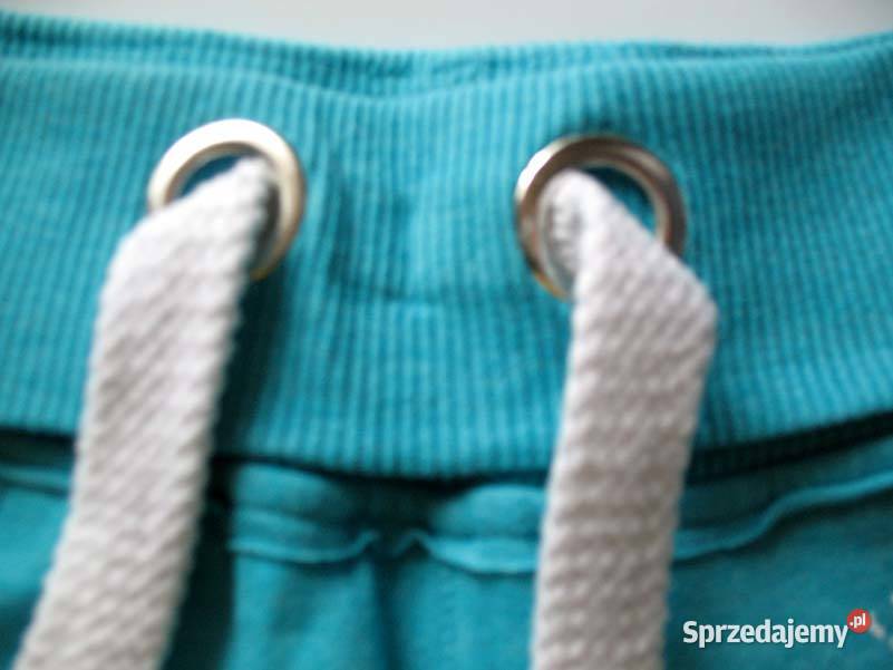 Szorty spodenki dzianina 32 XXS biodra 90 zielony Siedlce