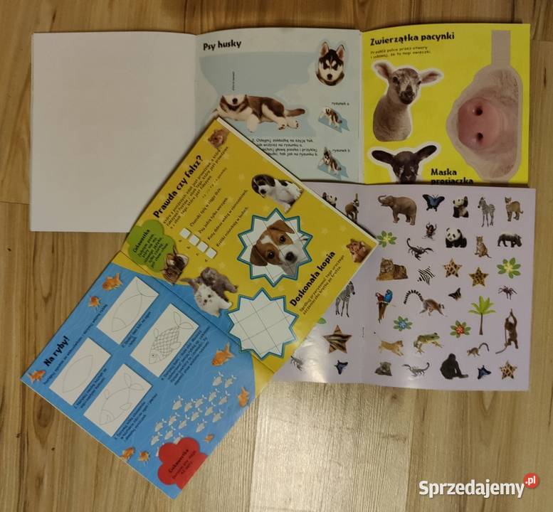 Dzieci zwierząt Zestaw książek z naklejkami i Warszawa