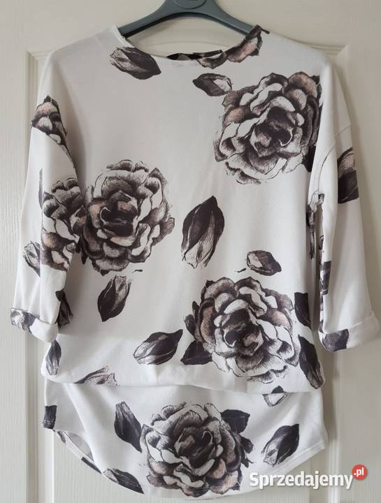 bluzka oversize tunika bluza róże elegancka Bluzki i koszule Kielce