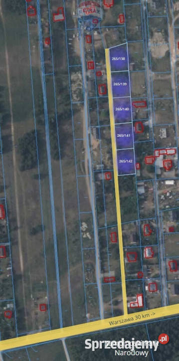 Działki budowlane Nowe Grochale utwardzona