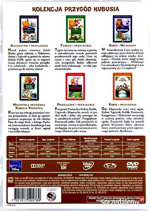 KUBUŚ I PRZYJACIELE SŁODKA KOLEKCJA DISNEY 6 DVD 3 i więcej sprzedam