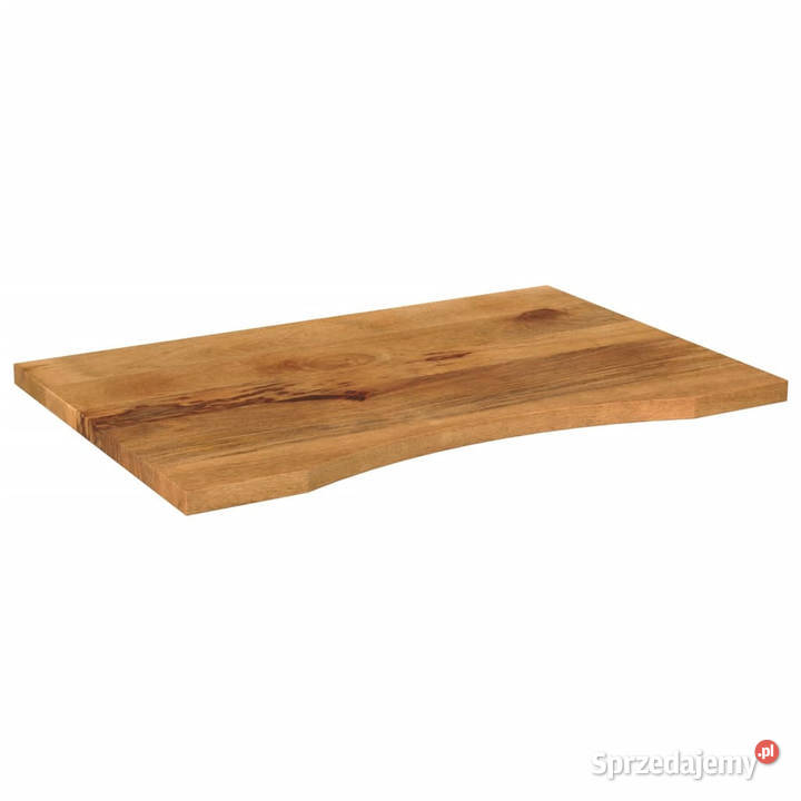 Blat biurka z wycięciem 90x60x25 surowe drewno Blaty Warszawa