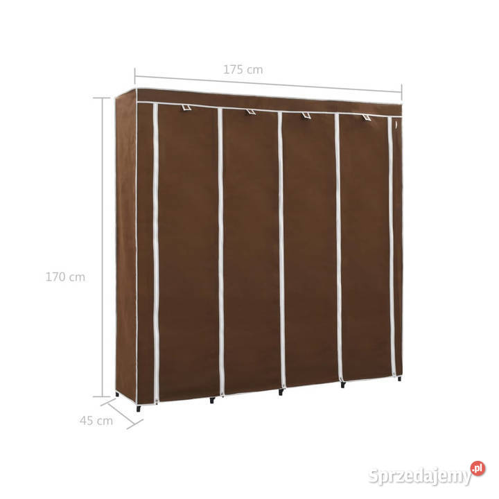Szafa z 4 przegrodami brązowa 175x45x170 Warszawa