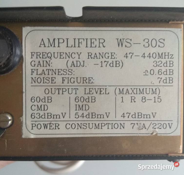 Wzmacniacz antenowy TV WS30S Pozostałe Warszawa