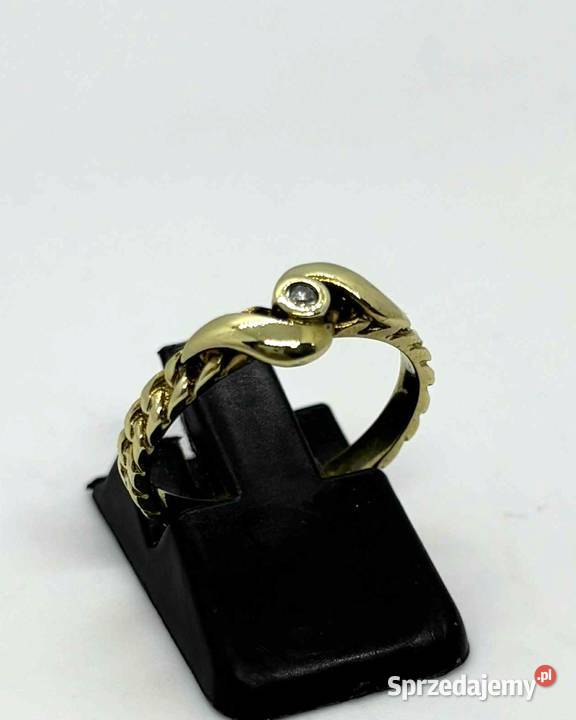 Złoty Pierścionek z Diamentem pr 333 189g R12 Biżuteria Elbląg