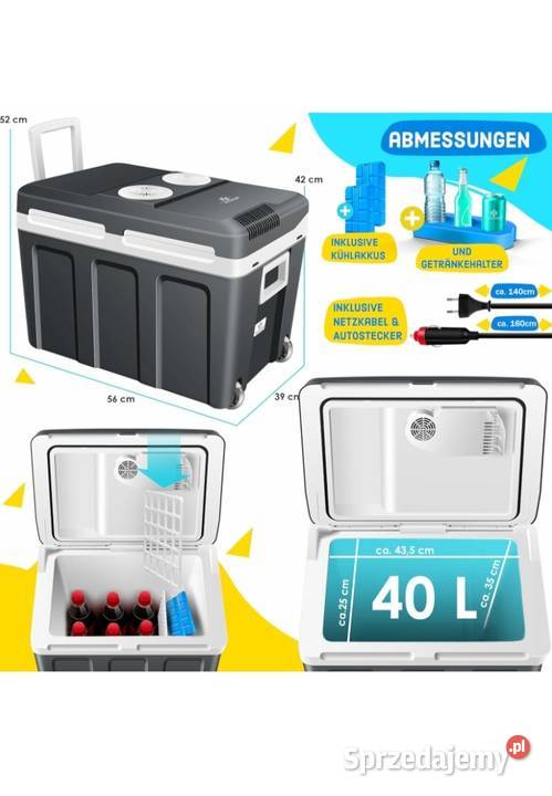 Lodówka turystyczna 40 l z kółkami 12V230V Brzeziny sprzedam