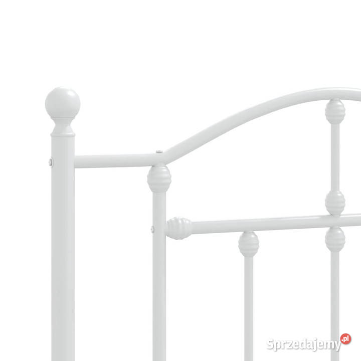 Łóżko Metalowe Białe Rama Łóżka Ze Stelażem 97cm