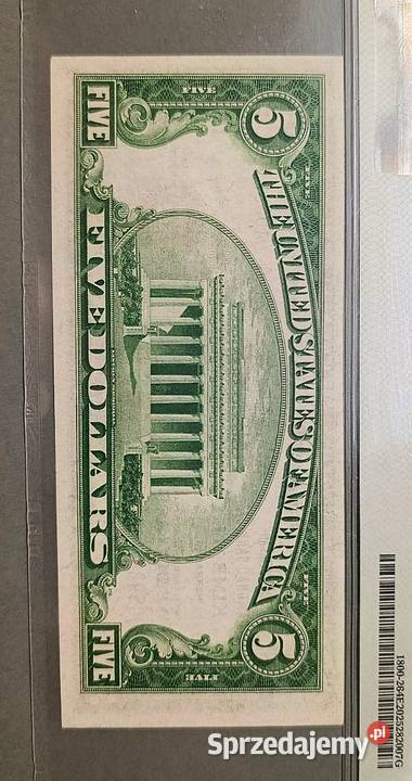 USA 5 Dolarów 1929 r Kimball Nebraska PMG 64 EPQ Numizmatyka Węgorzewo