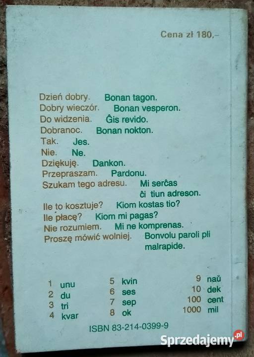 mini Rozmówki Esperanckie Andrzej Pettyn Alina Gliwice