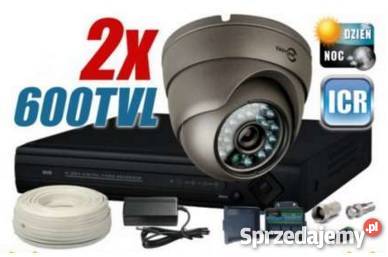 Monitoring kompletny z okablowaniem2 kamery Kutno