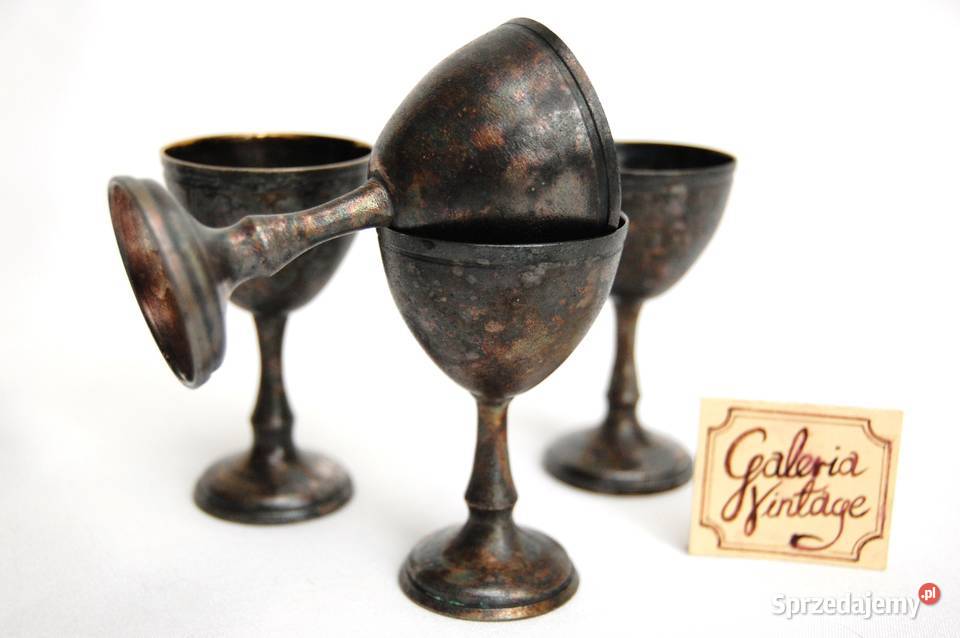 Posrebrzane kieliszki platerowane srebrem Lublin