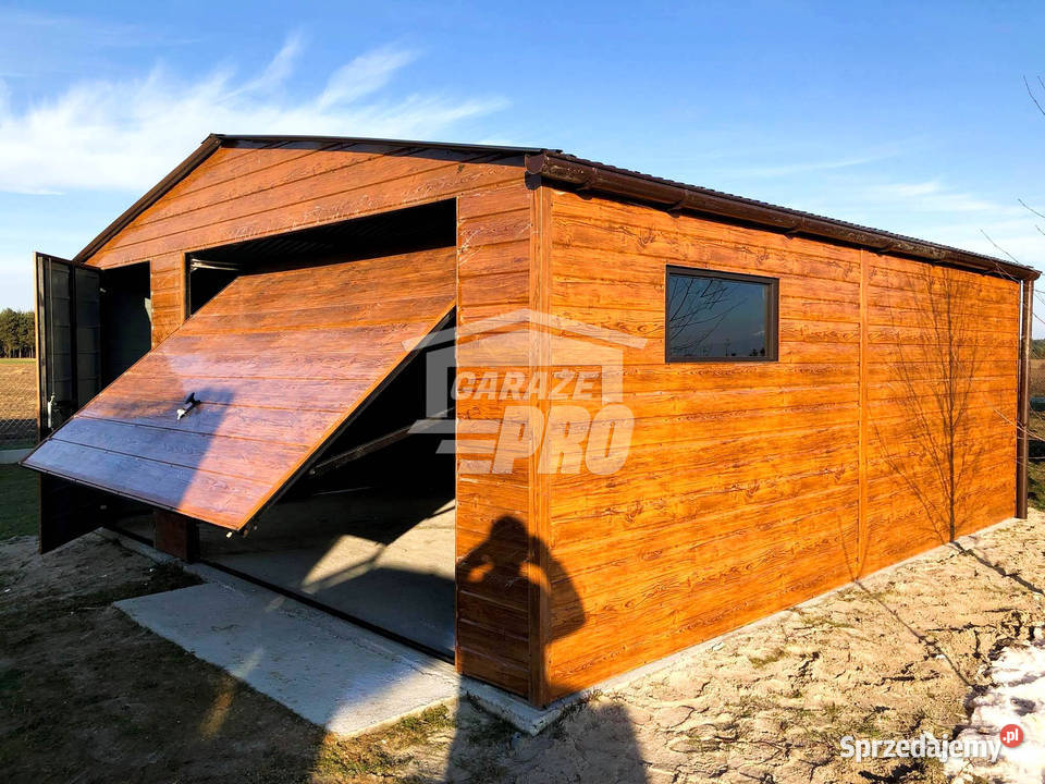 Garaż blaszany 55x6 Brama Drzwi 2x okno Rynny warmińsko-mazurskie Iława