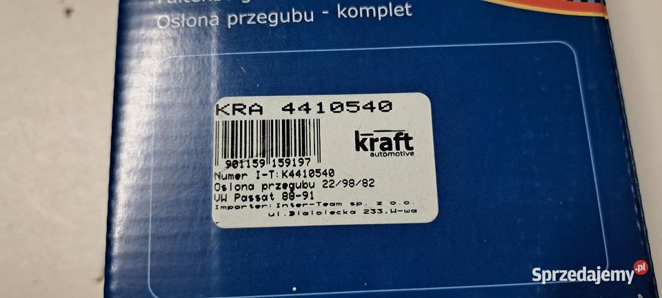 Osłona przegubu zewnętrzna przód OE 357498203A Luzino sprzedam