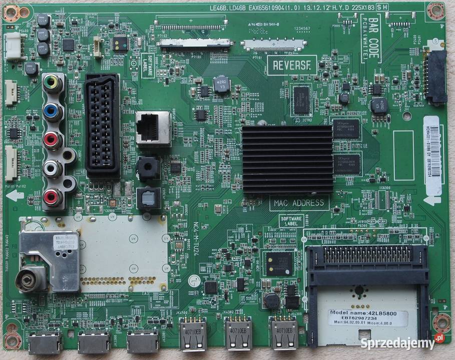 EAX65610904 EBT62987204 PŁYTA DO LG42LB5800 Warszawa sprzedam